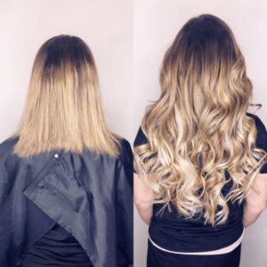 Before and After Hair Extension